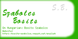 szabolcs bosits business card